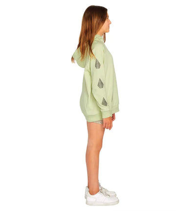 Volcom Girls Truly Stoked Boyfriend Pullover - Sage